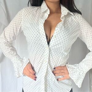 Banana republic White Polka Dot Blouse